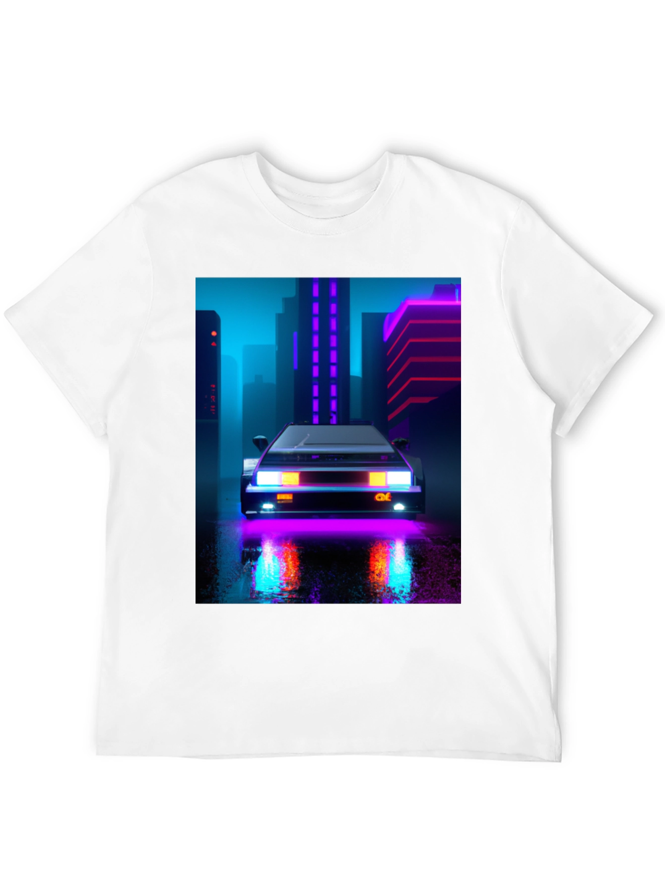 Cyberpunk Car T-Shirt - Retro Futuristic Style