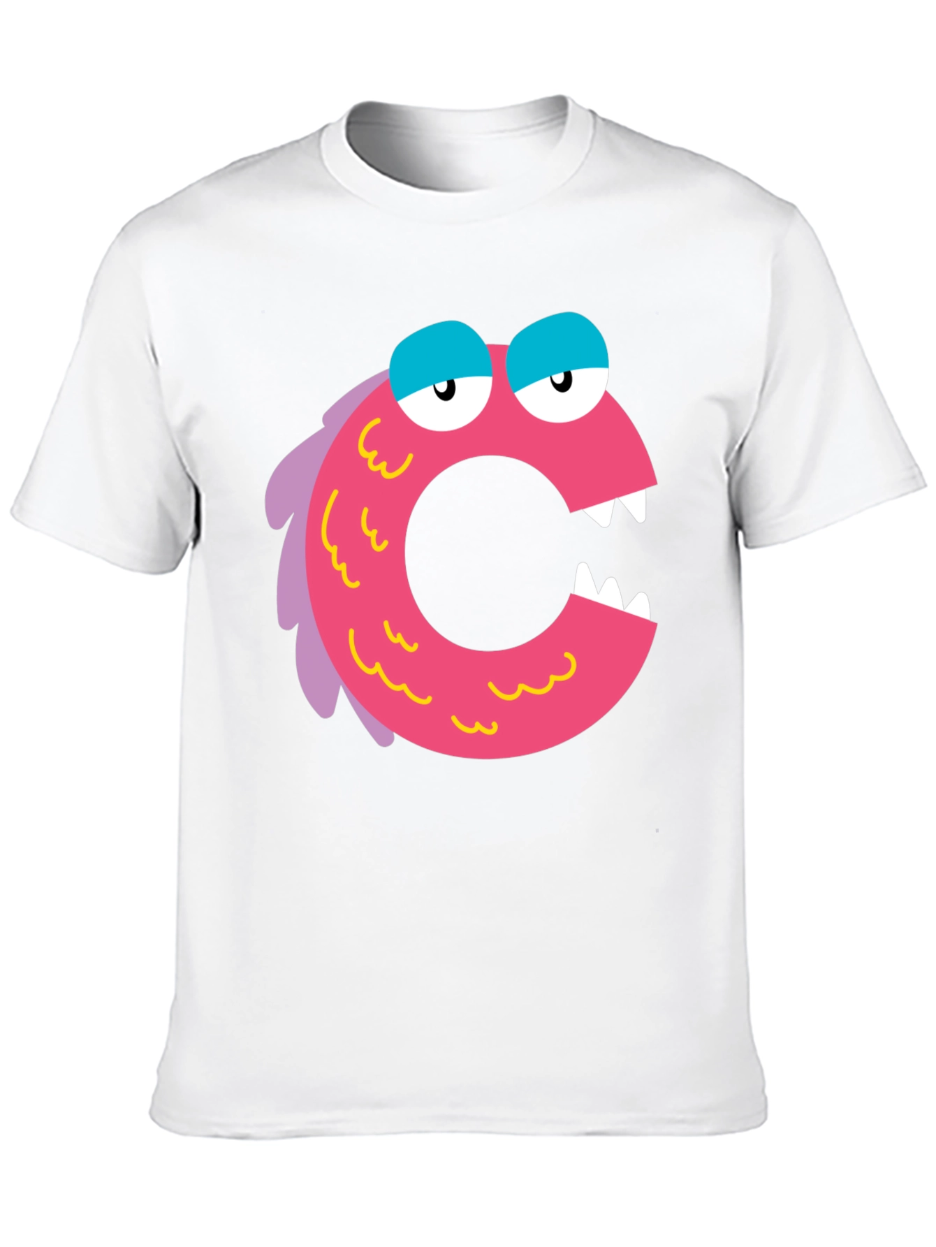 Monster Letter C Black T-Shirt