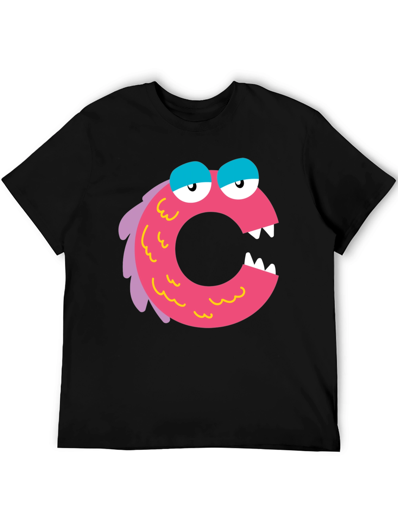 Monster Letter C Black T-Shirt