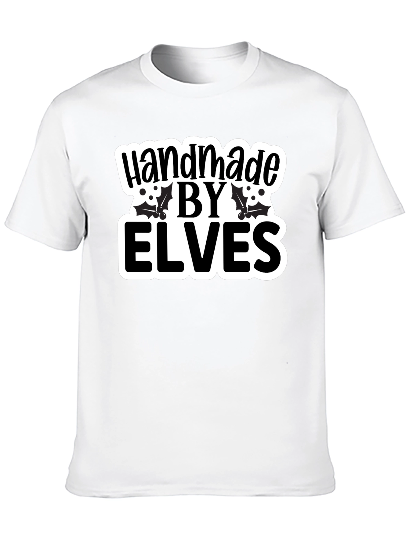 Handmade By Elves Black Holiday T-Shirt