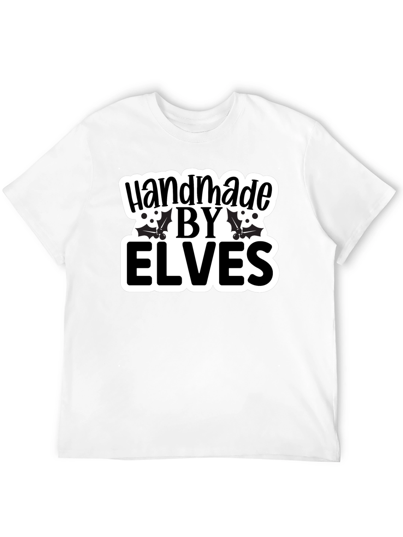 Handmade By Elves Black Holiday T-Shirt