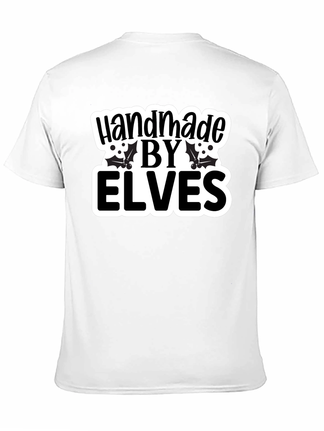 Handmade By Elves Black Holiday T-Shirt