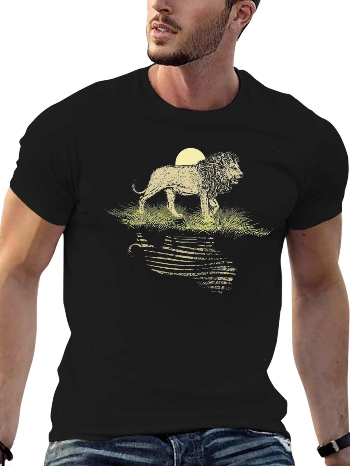 Lion King Graphic Print Mens T-Shirt