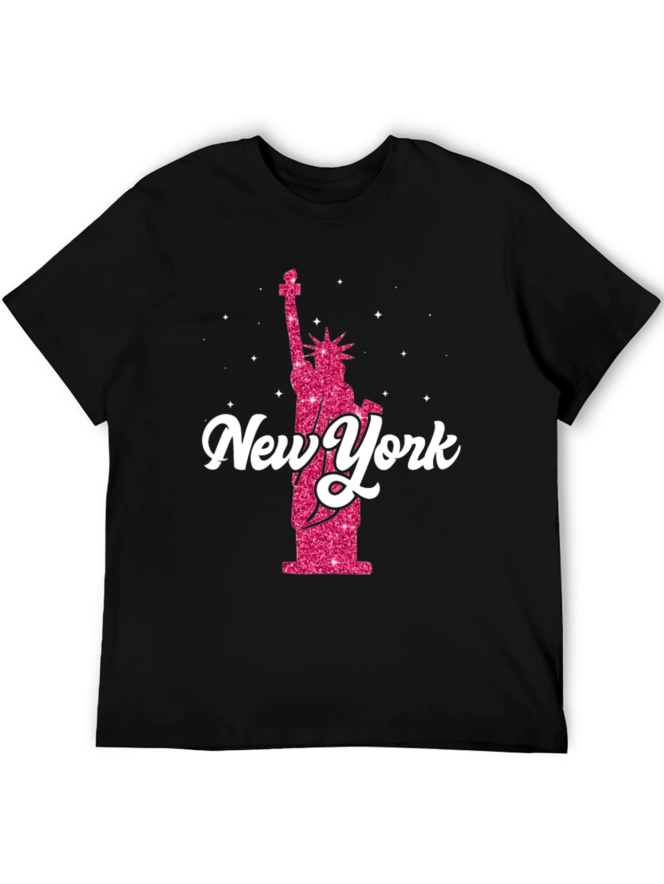 New York Statue of Liberty Glitter T-Shirt