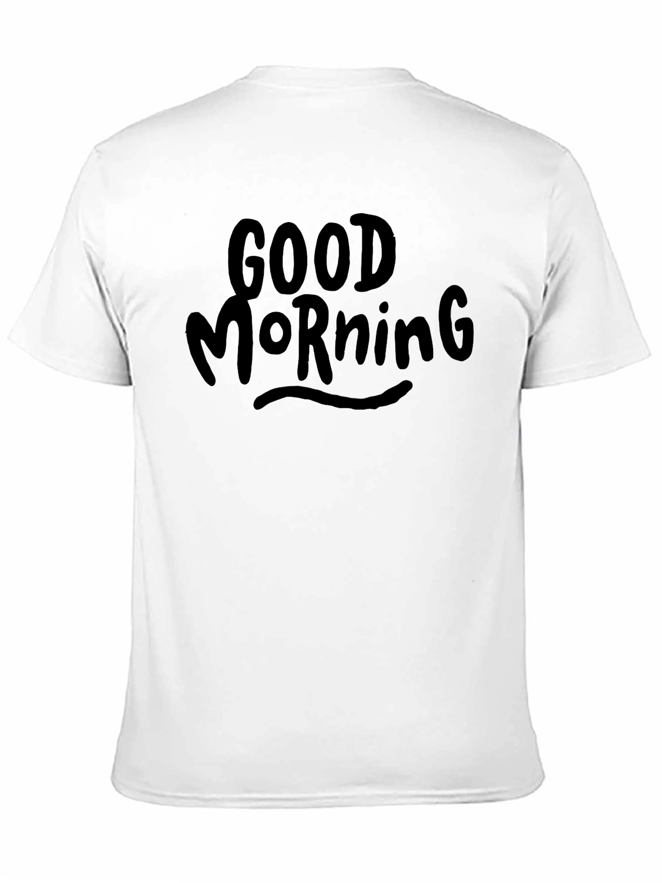 Good Morning Graphic Tee - Black Casual T-Shirt
