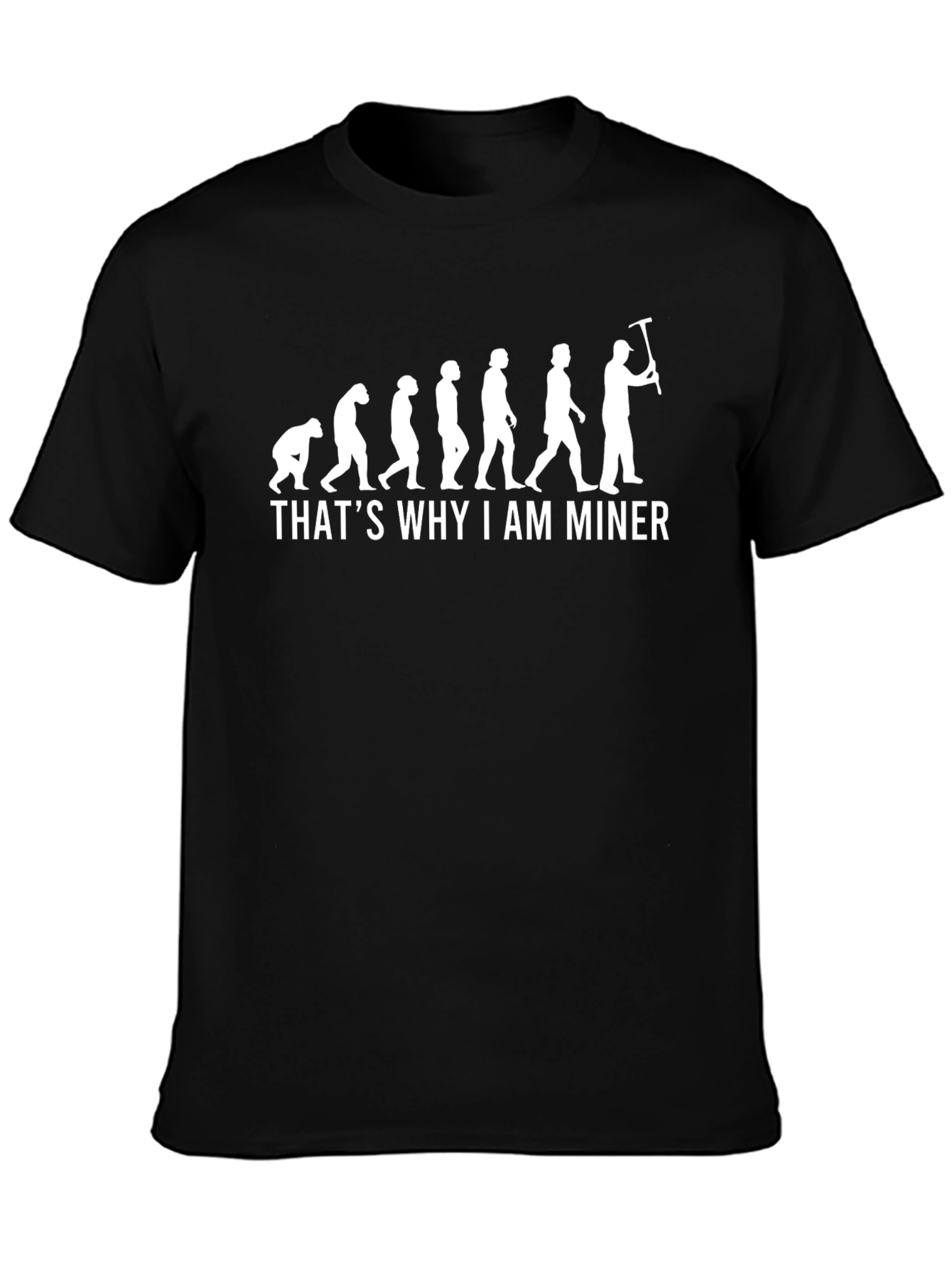 Evolution Miner T-Shirt - Black Cotton Tee