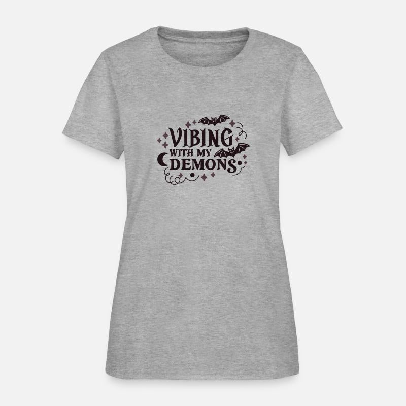 Vibing With My Demons – Spooky Gothic Quote Design