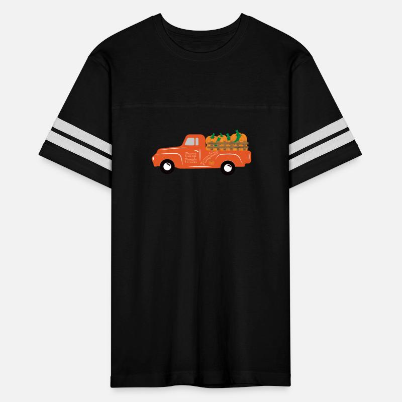 Vintage pumpkin truck shirts at the farmers market