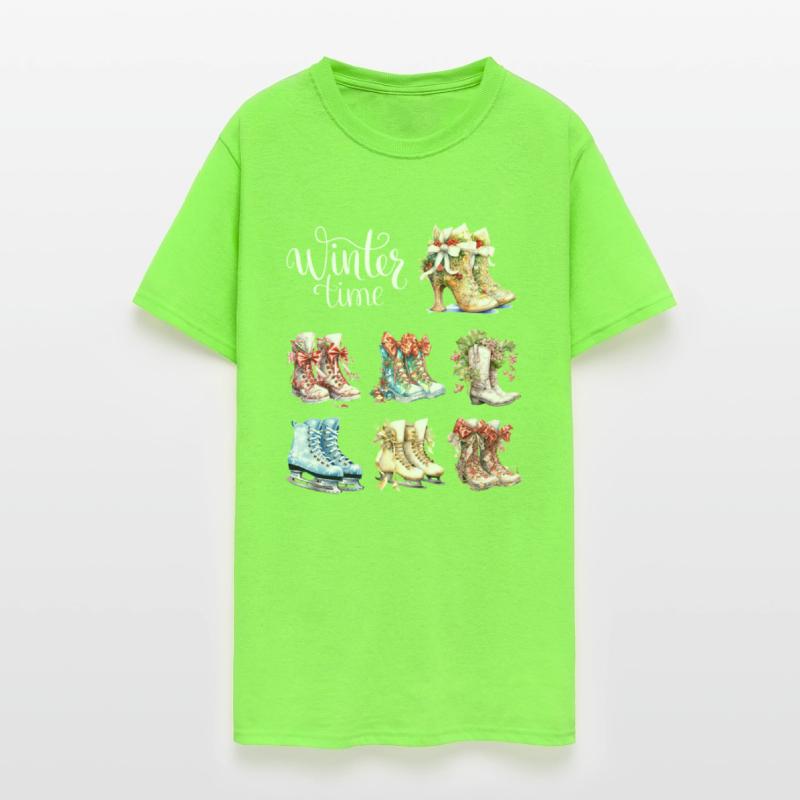 Vintage Retro Boots Christmas Winter Time