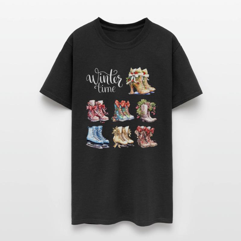 Vintage Retro Boots Christmas Winter Time