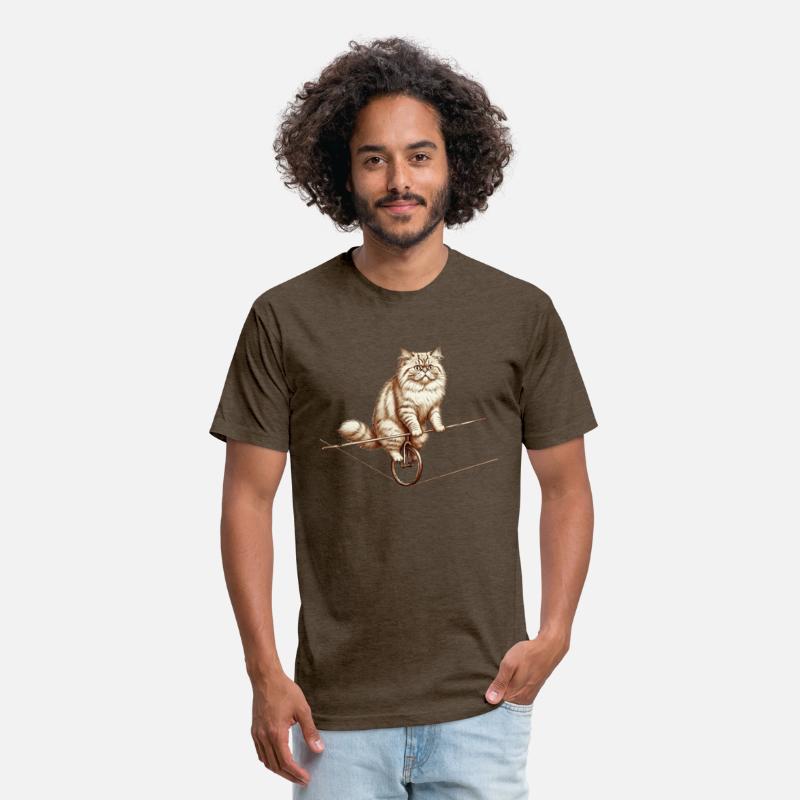 Vintage Unicycle Balancing Circus Kitty Cat Design