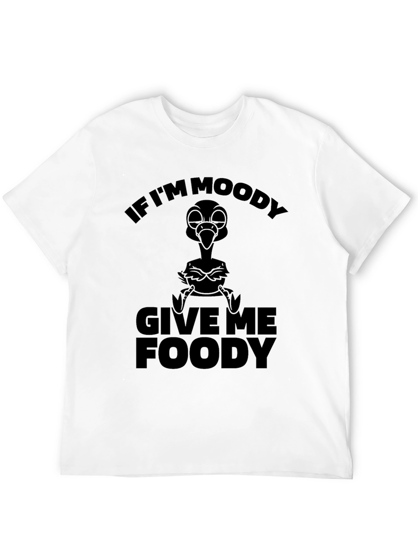 Moody Needs Foody Black T-Shirt
