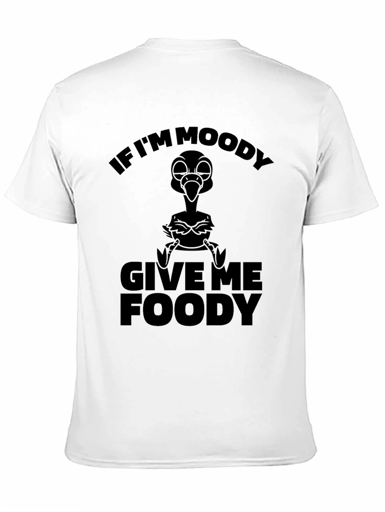 Moody Needs Foody Black T-Shirt