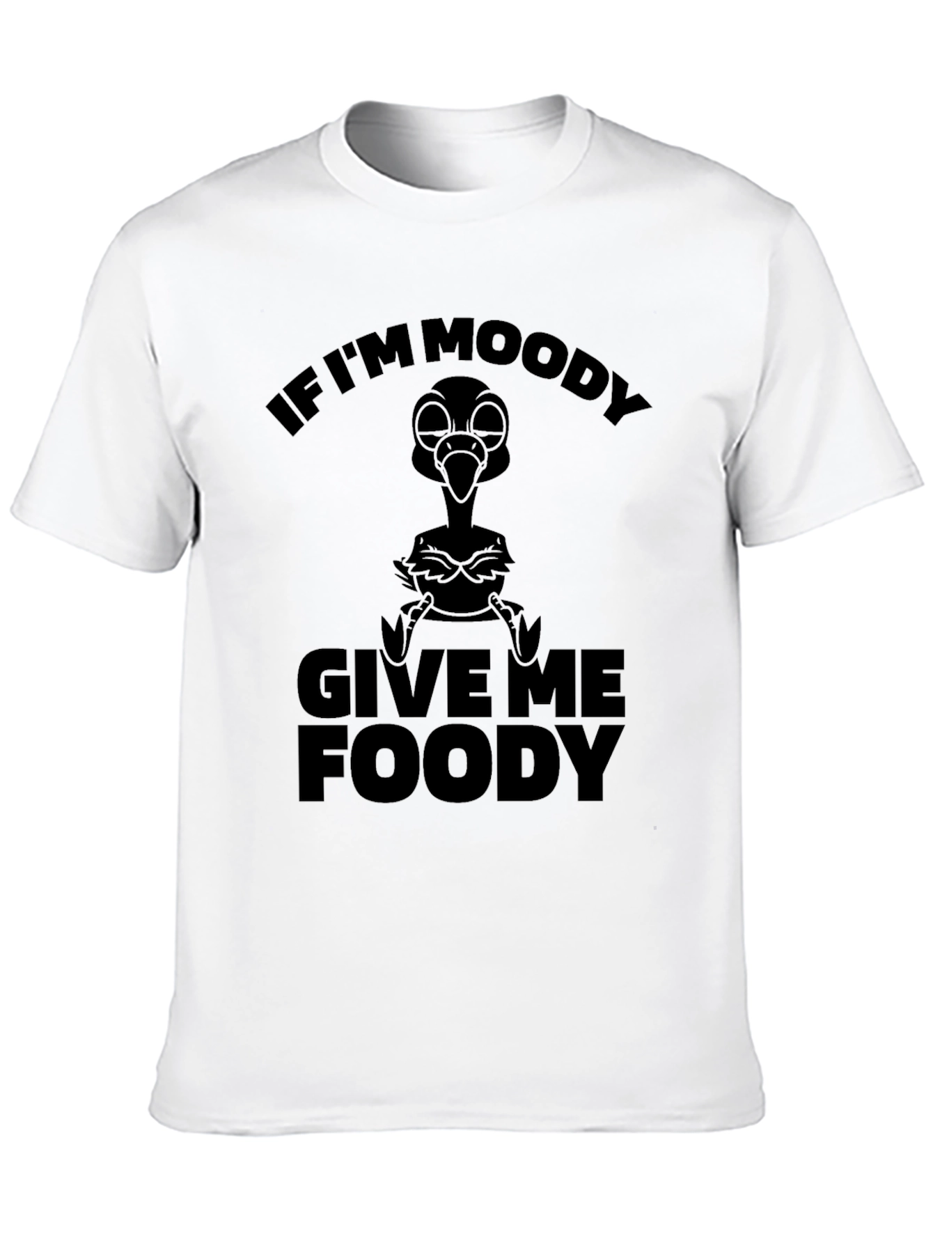 Moody Needs Foody Black T-Shirt