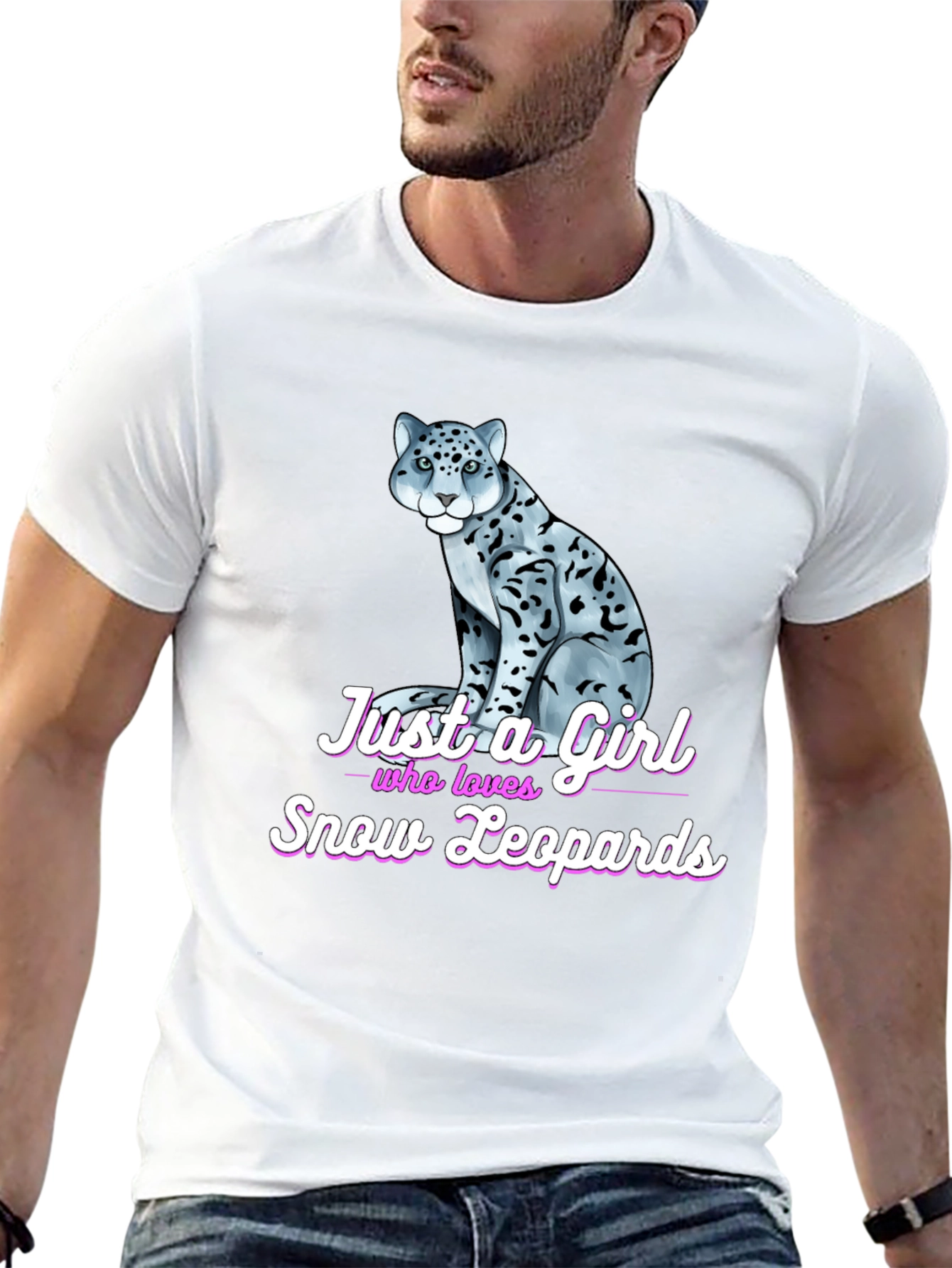 Snow Leopard Lover T-Shirt - Girls Animal Tee