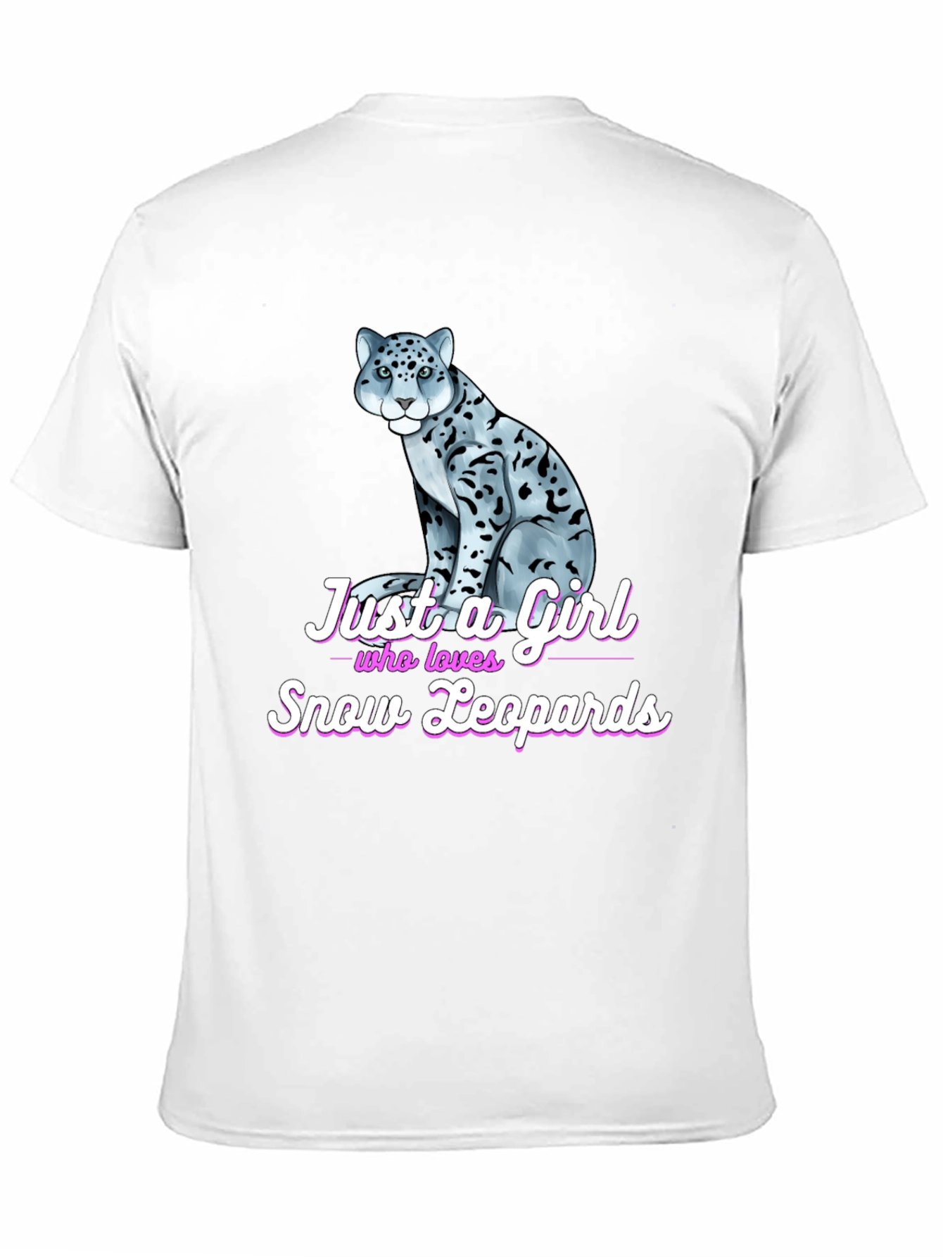 Snow Leopard Lover T-Shirt - Girls Animal Tee