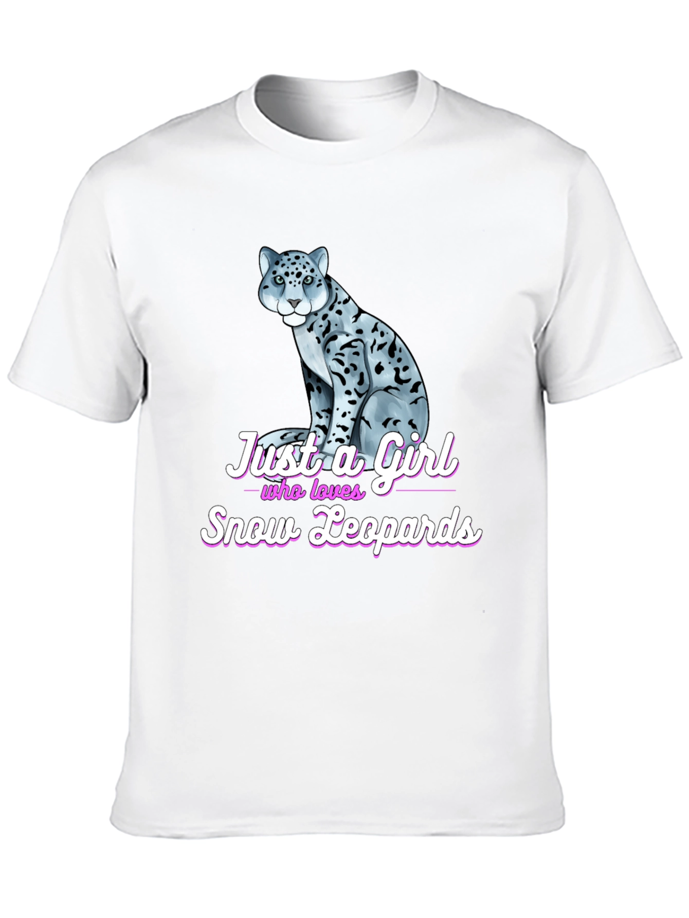 Snow Leopard Lover T-Shirt - Girls Animal Tee