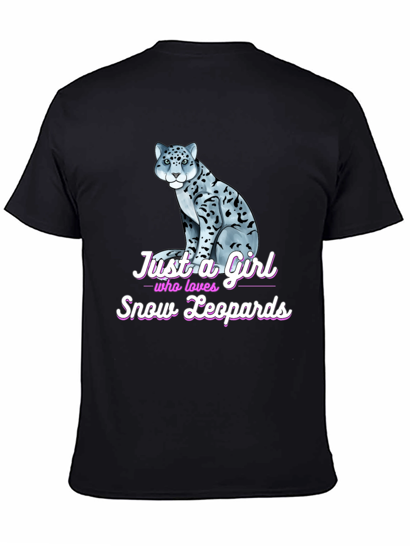 Snow Leopard Lover T-Shirt - Girls Animal Tee