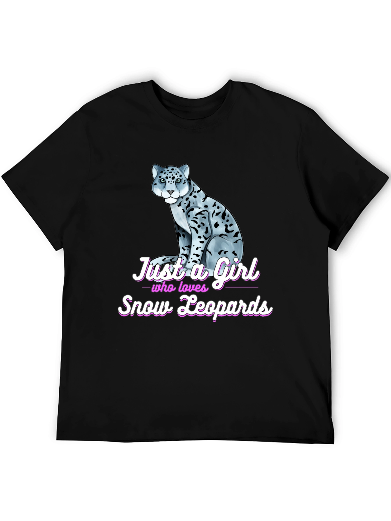 Snow Leopard Lover T-Shirt - Girls Animal Tee