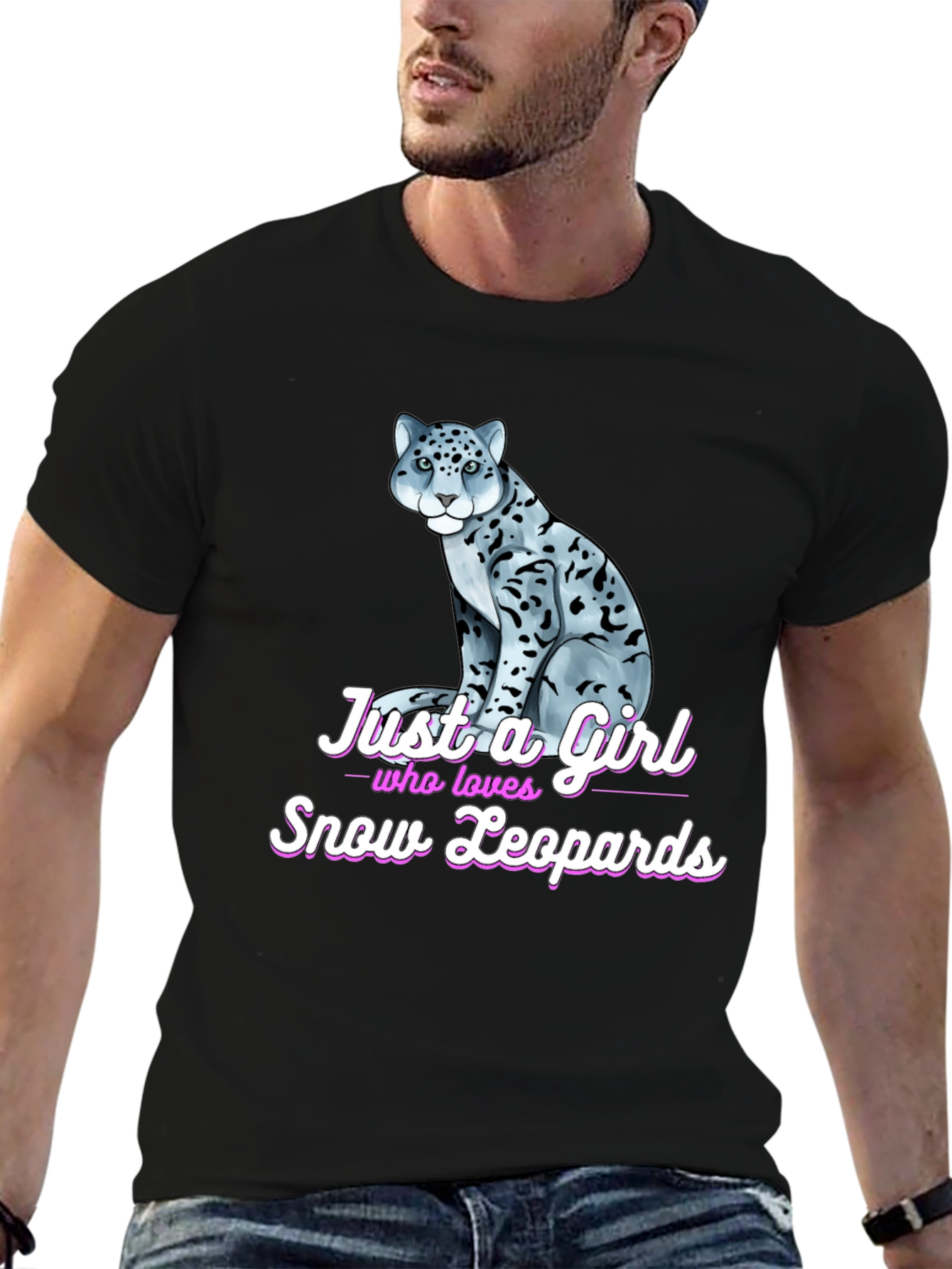 Snow Leopard Lover T-Shirt - Girls Animal Tee