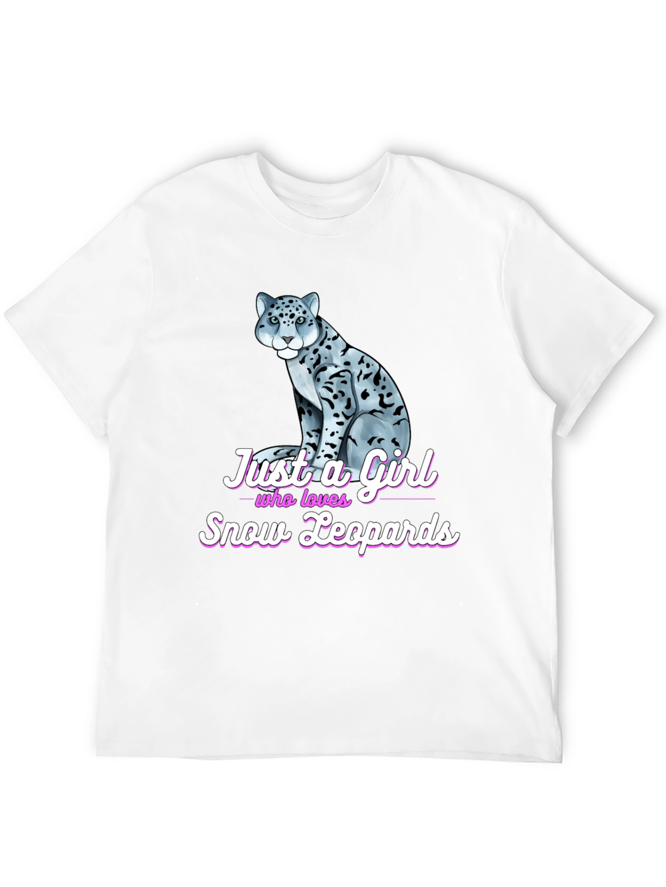 Snow Leopard Lover T-Shirt - Girls Animal Tee