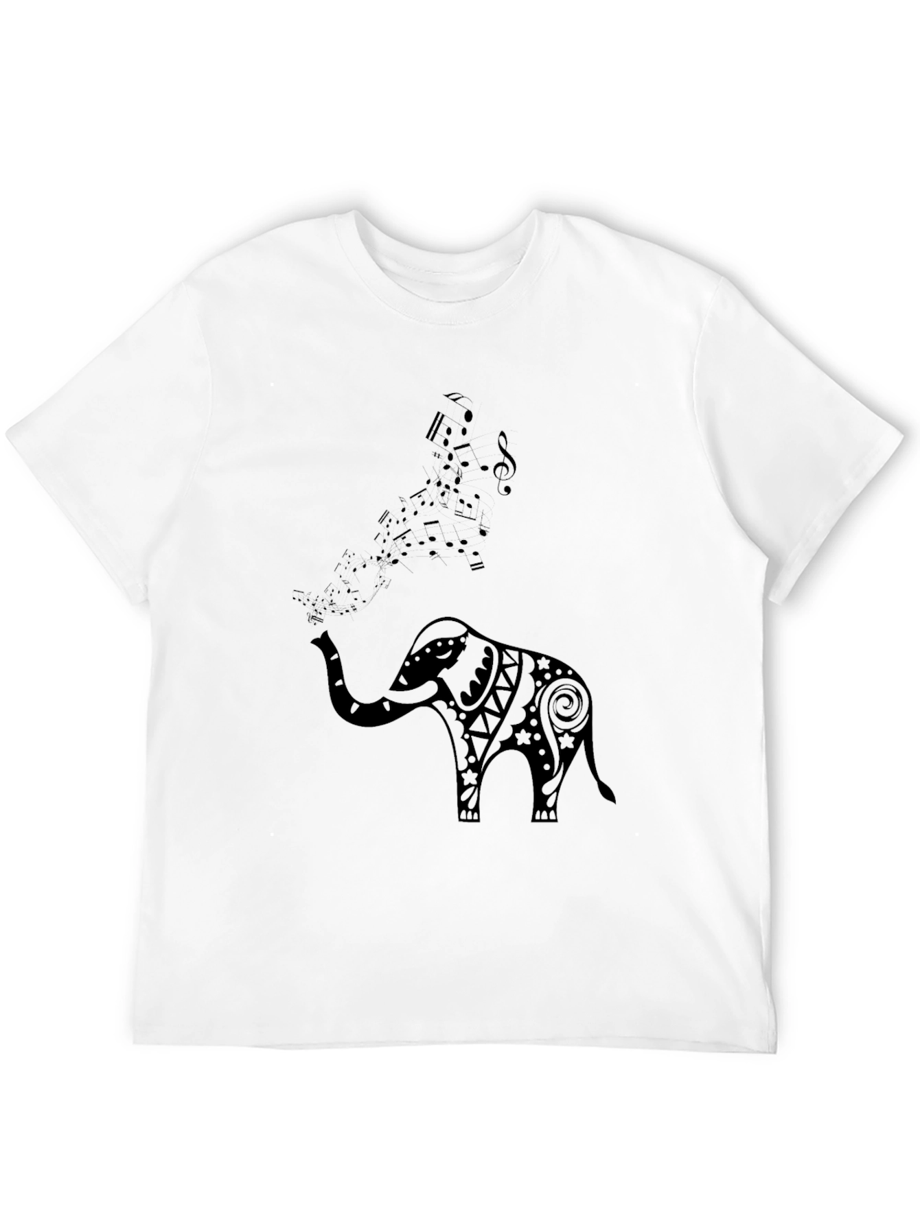 Elephant Music T-Shirt - Black Graphic Tee