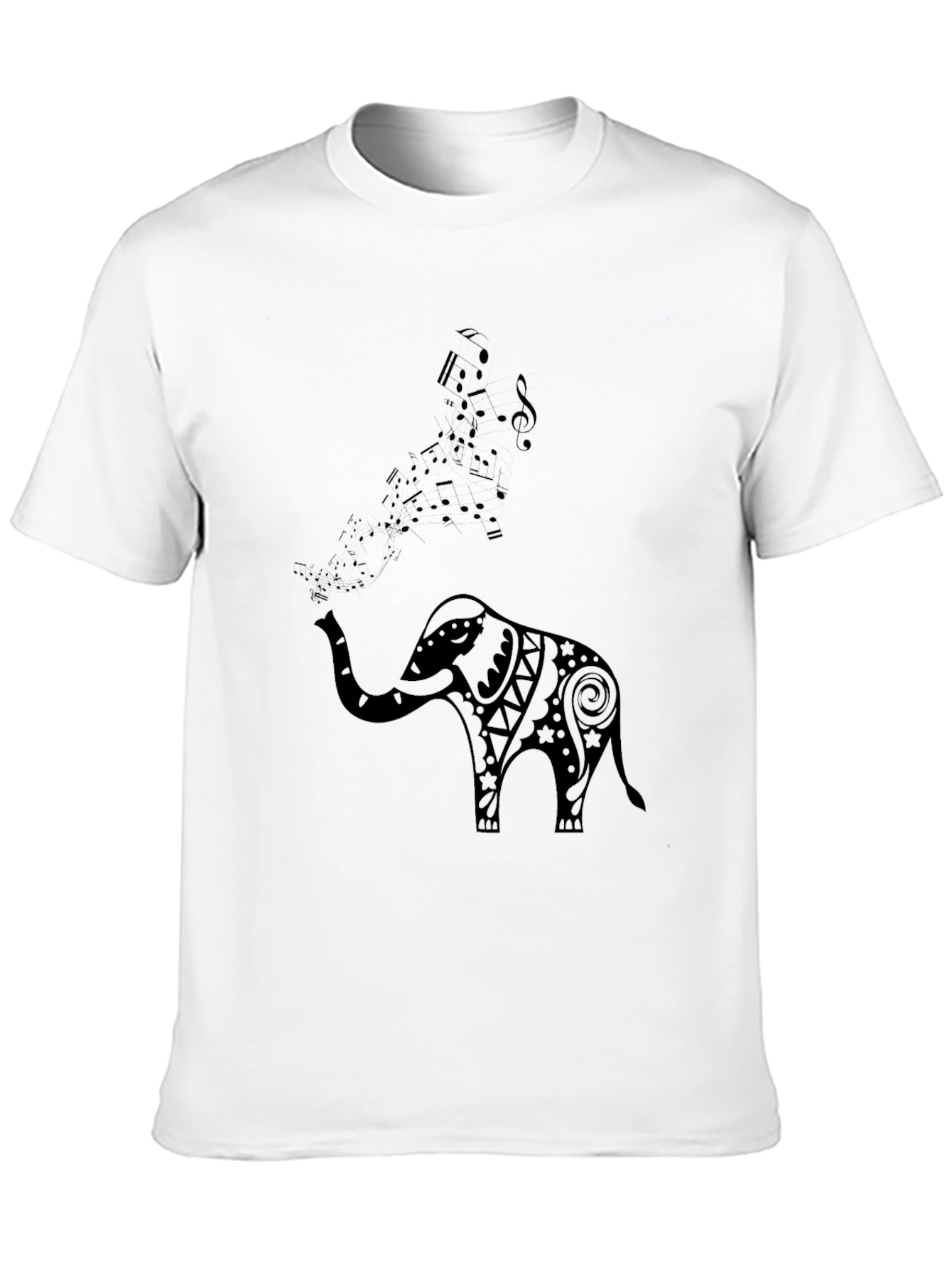 Elephant Music T-Shirt - Black Graphic Tee