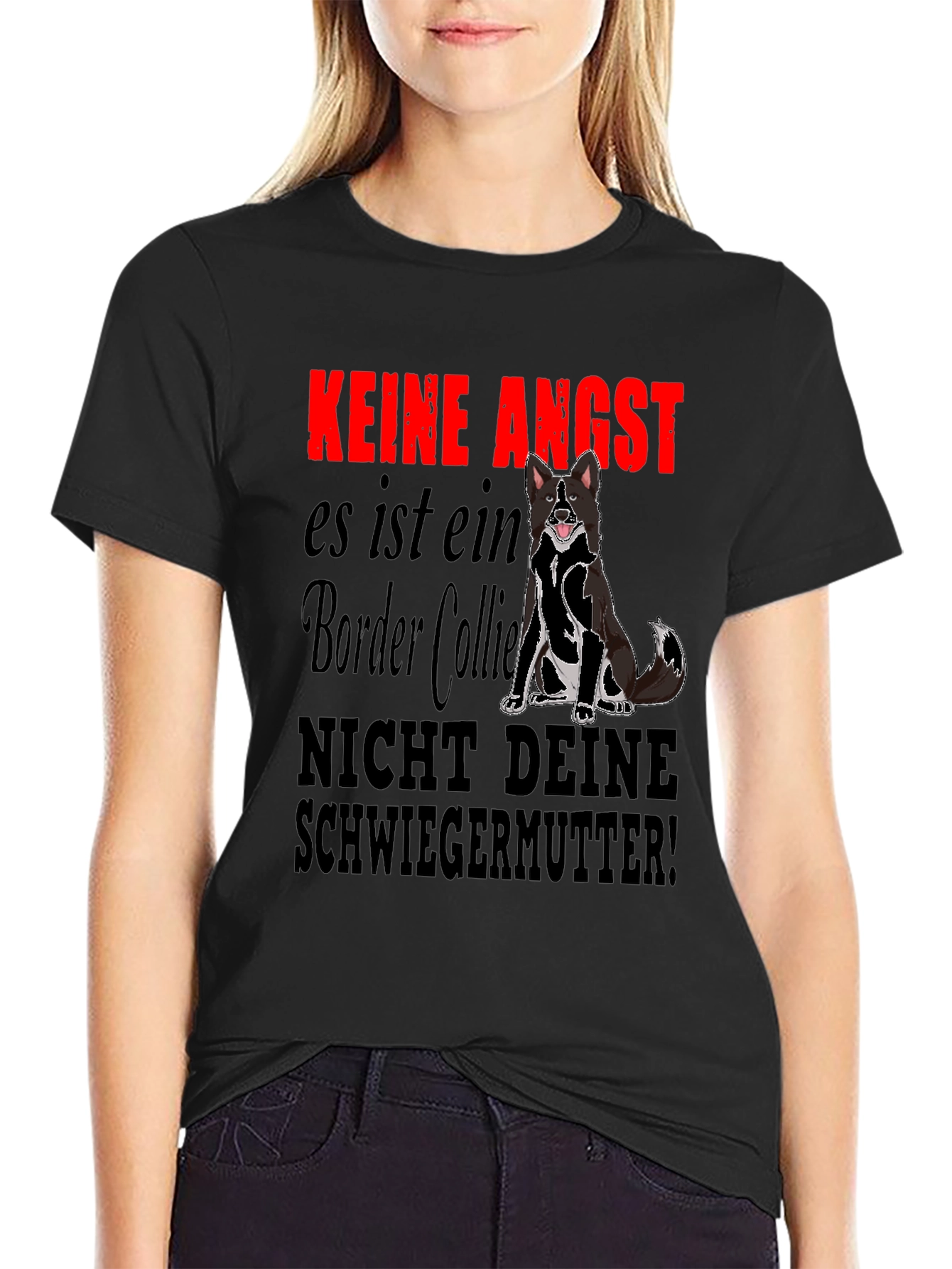 Keine Angst Border Collie Graphic T-Shirt