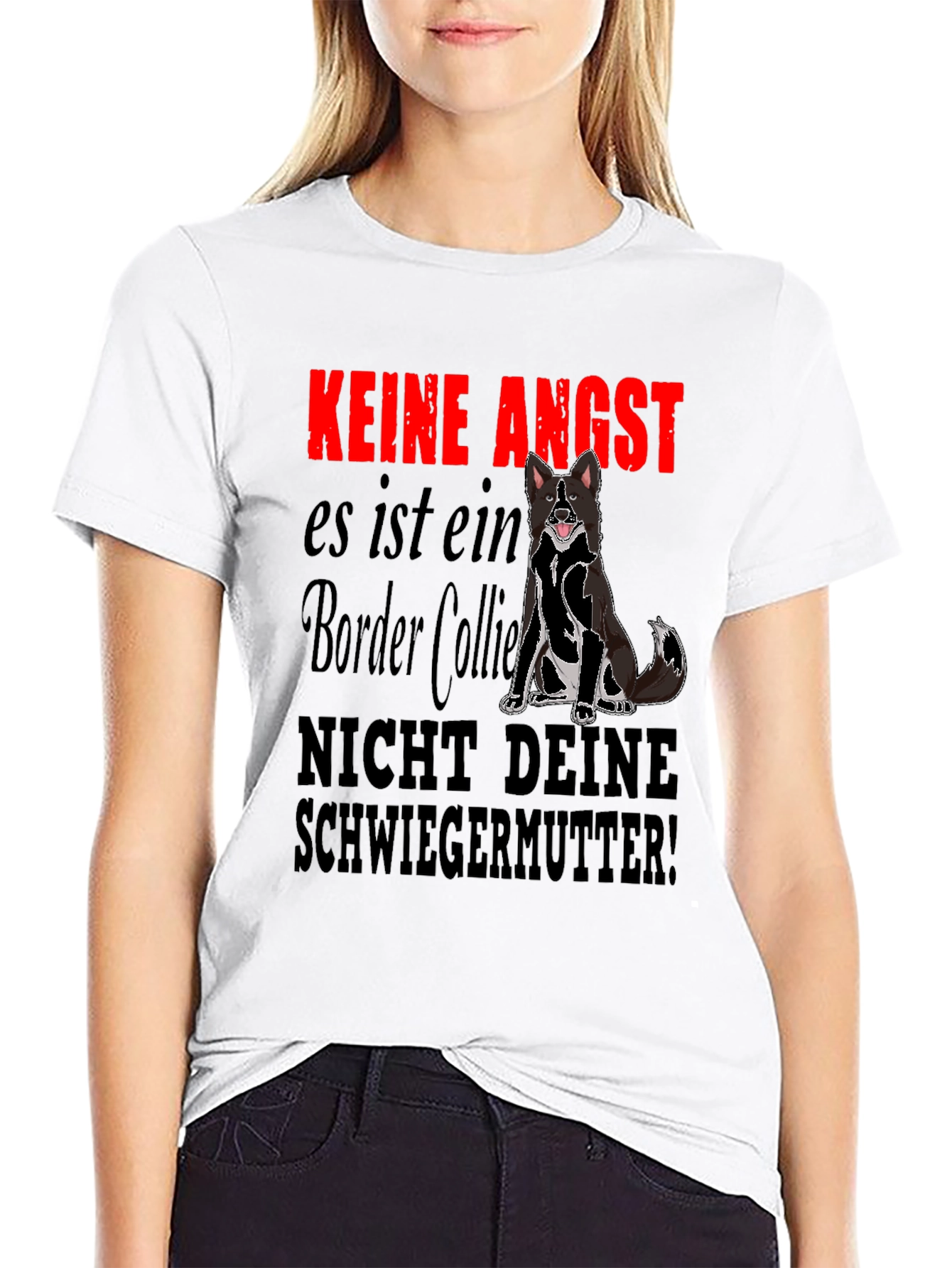 Keine Angst Border Collie Graphic T-Shirt
