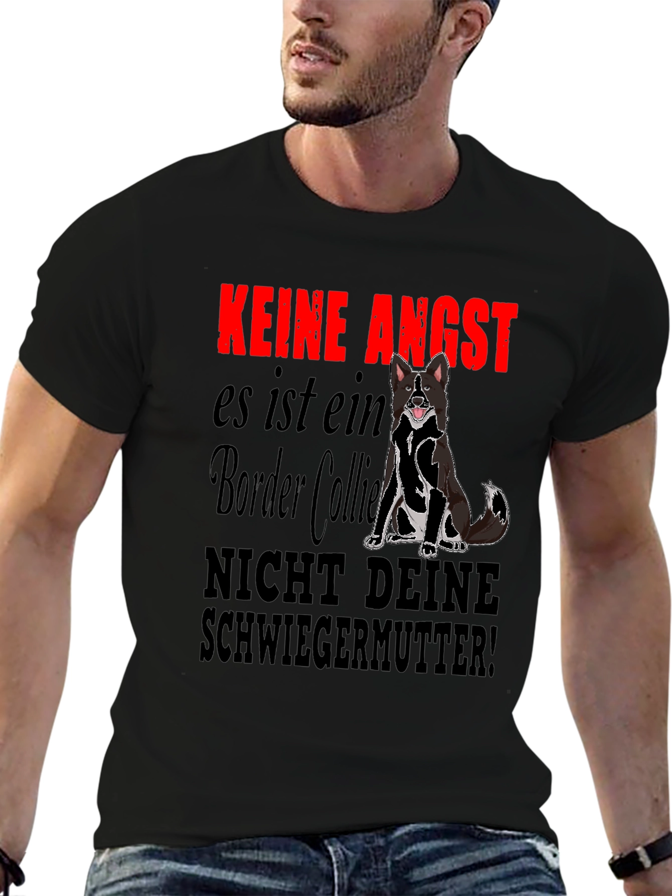 Keine Angst Border Collie Graphic T-Shirt