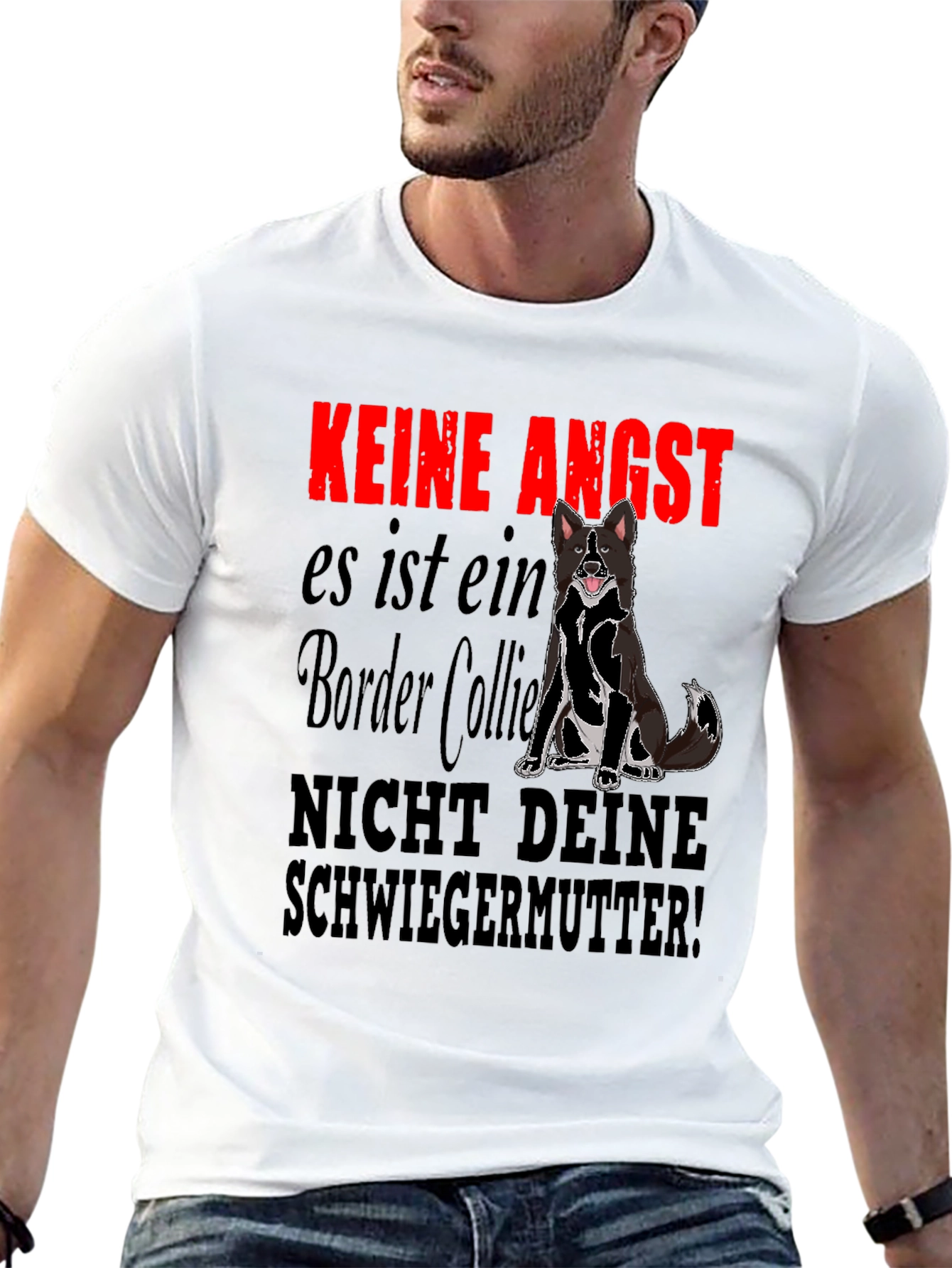Keine Angst Border Collie Graphic T-Shirt