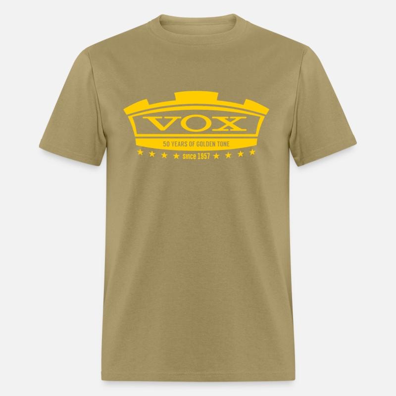 Vox Amplification Guitar Gold Tone Tee Womens Mens