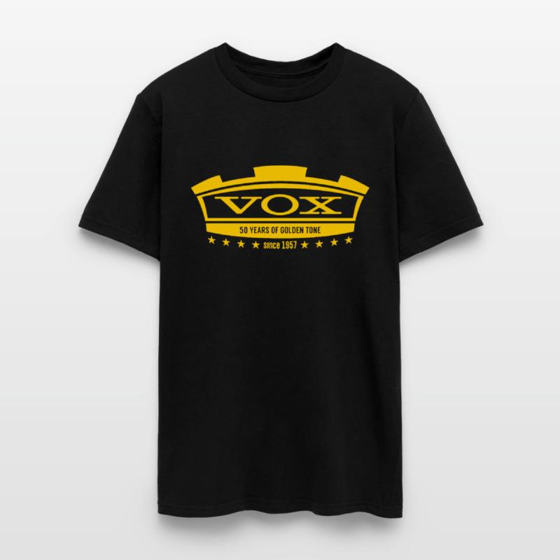 Vox Amplification Guitar Gold Tone Tee Womens Mens