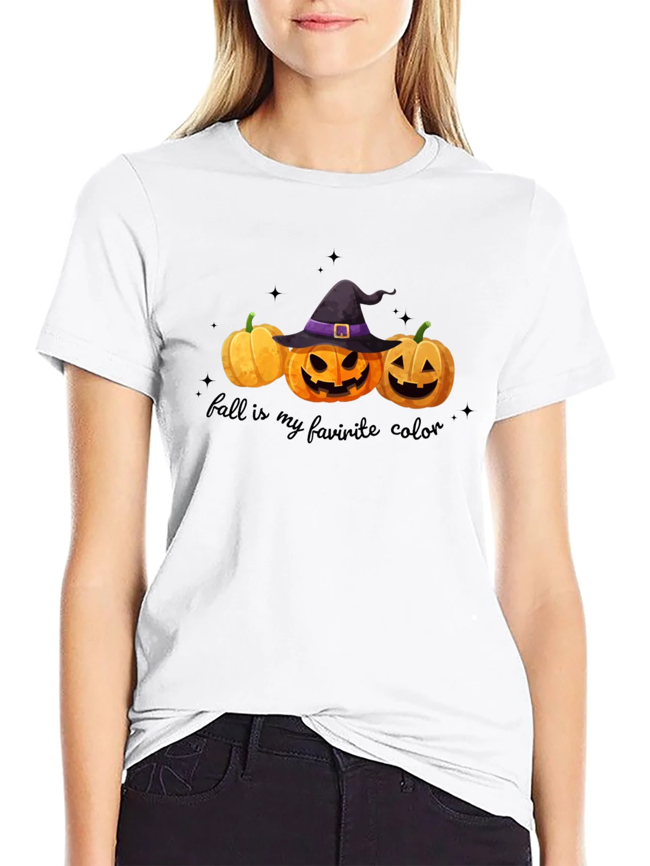 Fall Favorite Color Pumpkin Halloween T-Shirt
