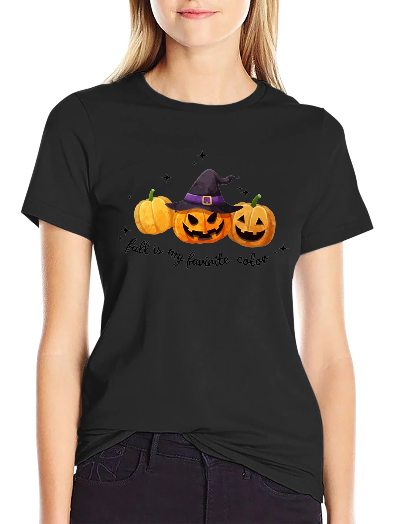 Fall Favorite Color Pumpkin Halloween T-Shirt