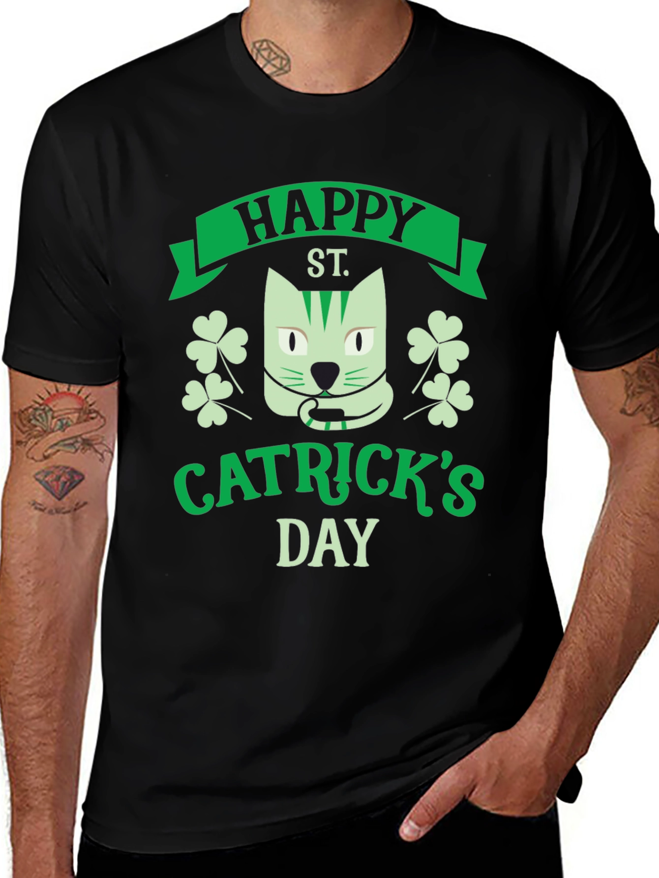 Happy Catricks Day Black T-Shirt