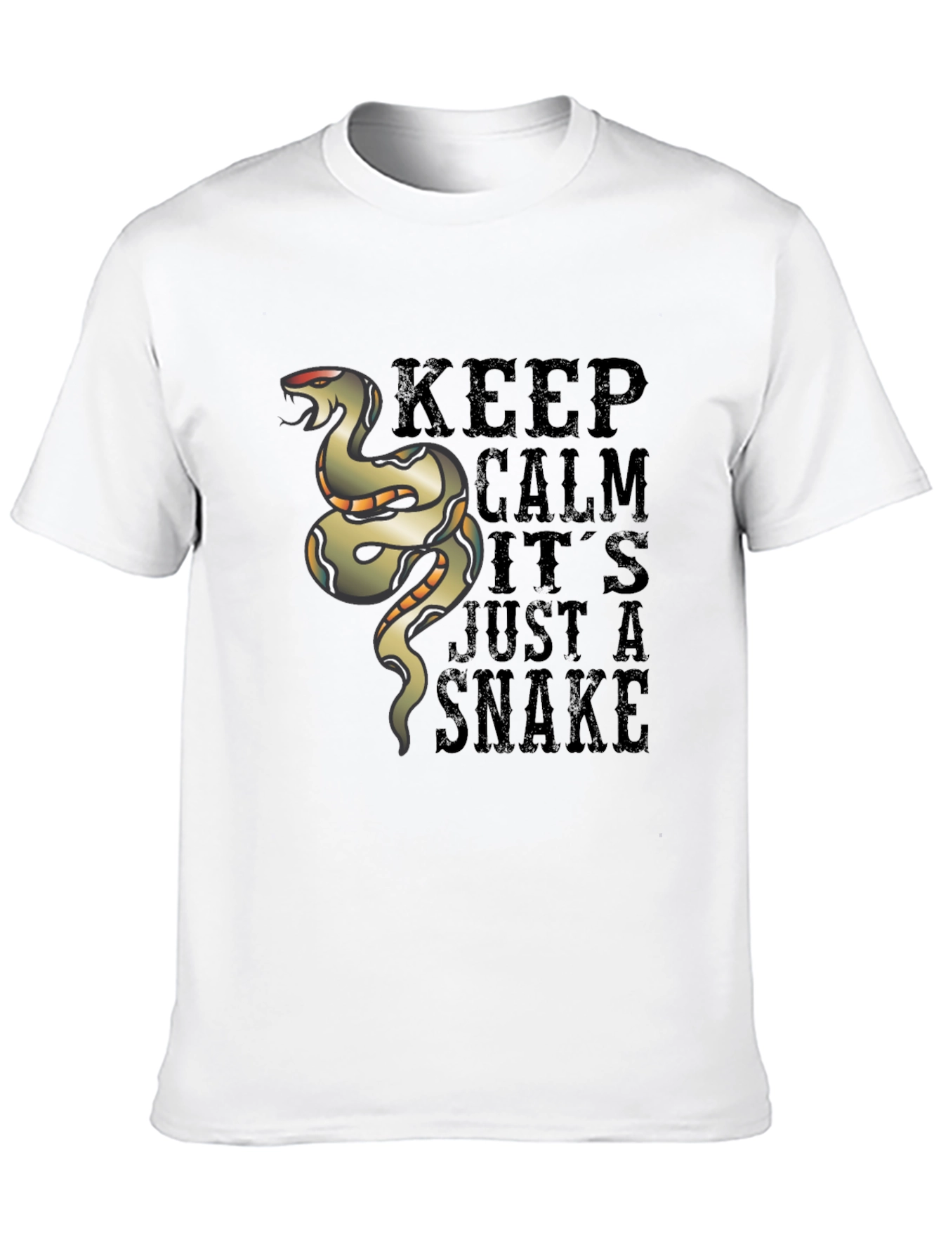 Keep Calm Snake Graphic T-Shirt