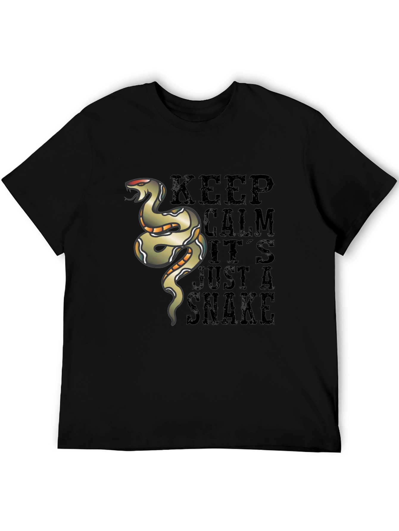 Keep Calm Snake Graphic T-Shirt