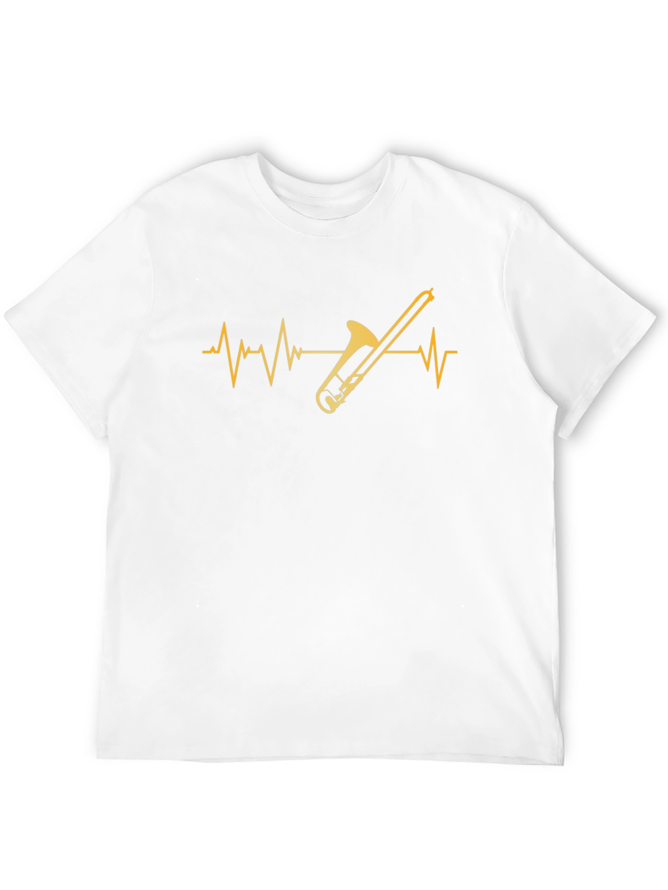 Trombone Heartbeat T-Shirt - Music Lover Tee