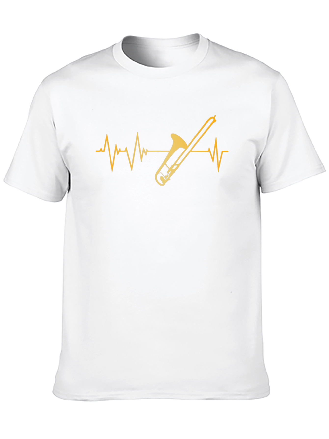 Trombone Heartbeat T-Shirt - Music Lover Tee