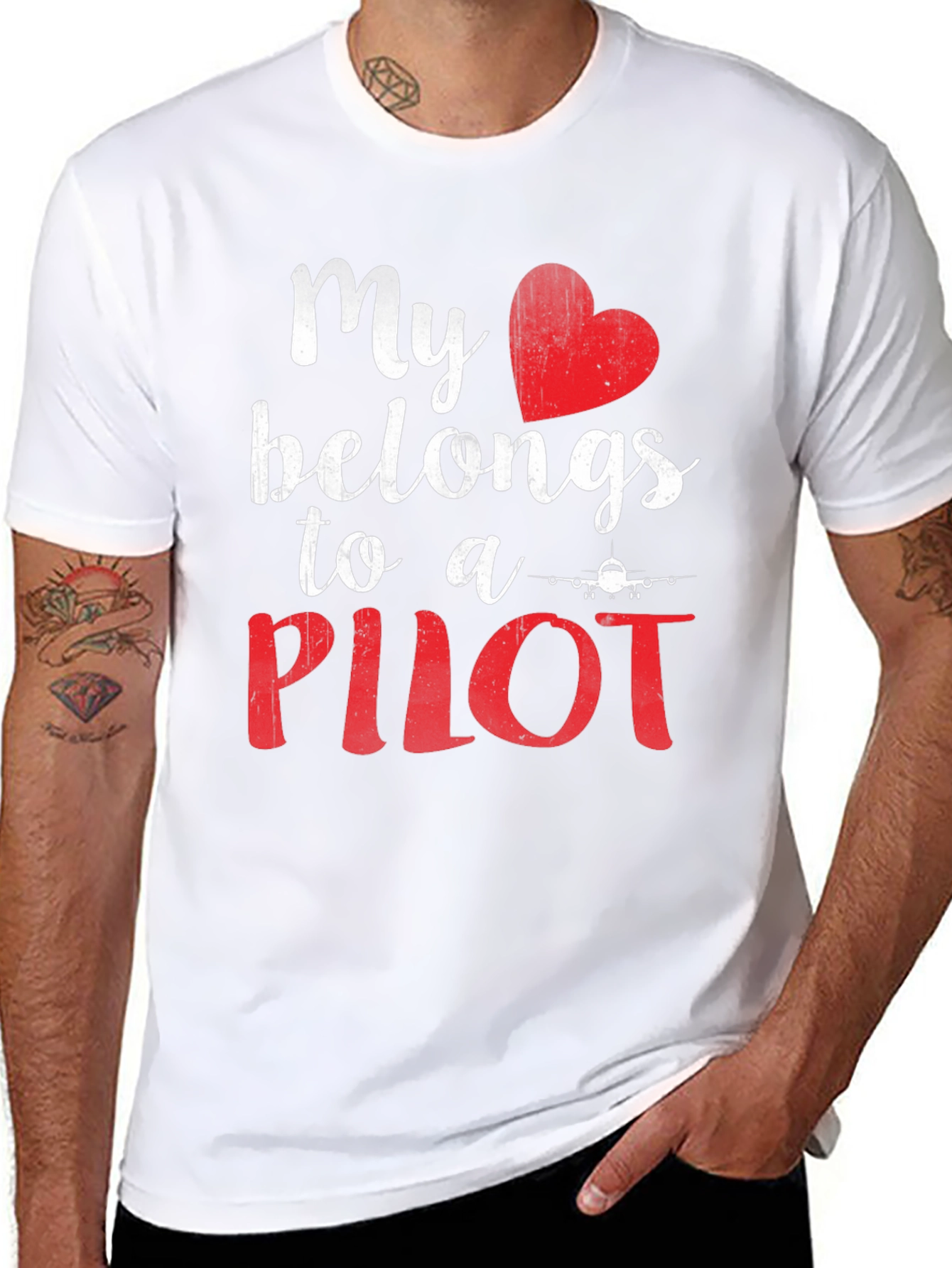 My Heart Belongs to a Pilot T-Shirt