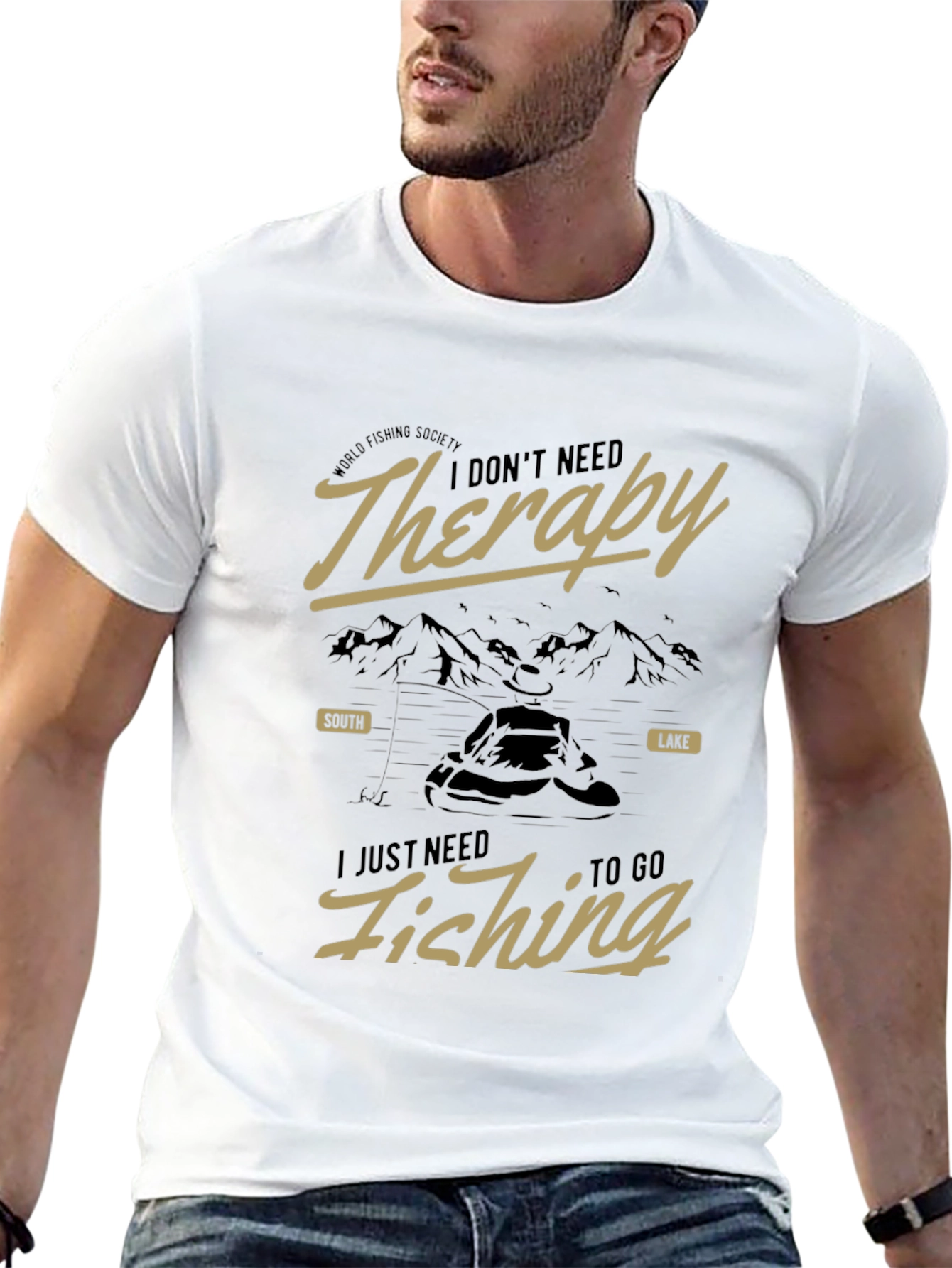 Fishing Therapy T-Shirt - Mens Graphic Tee