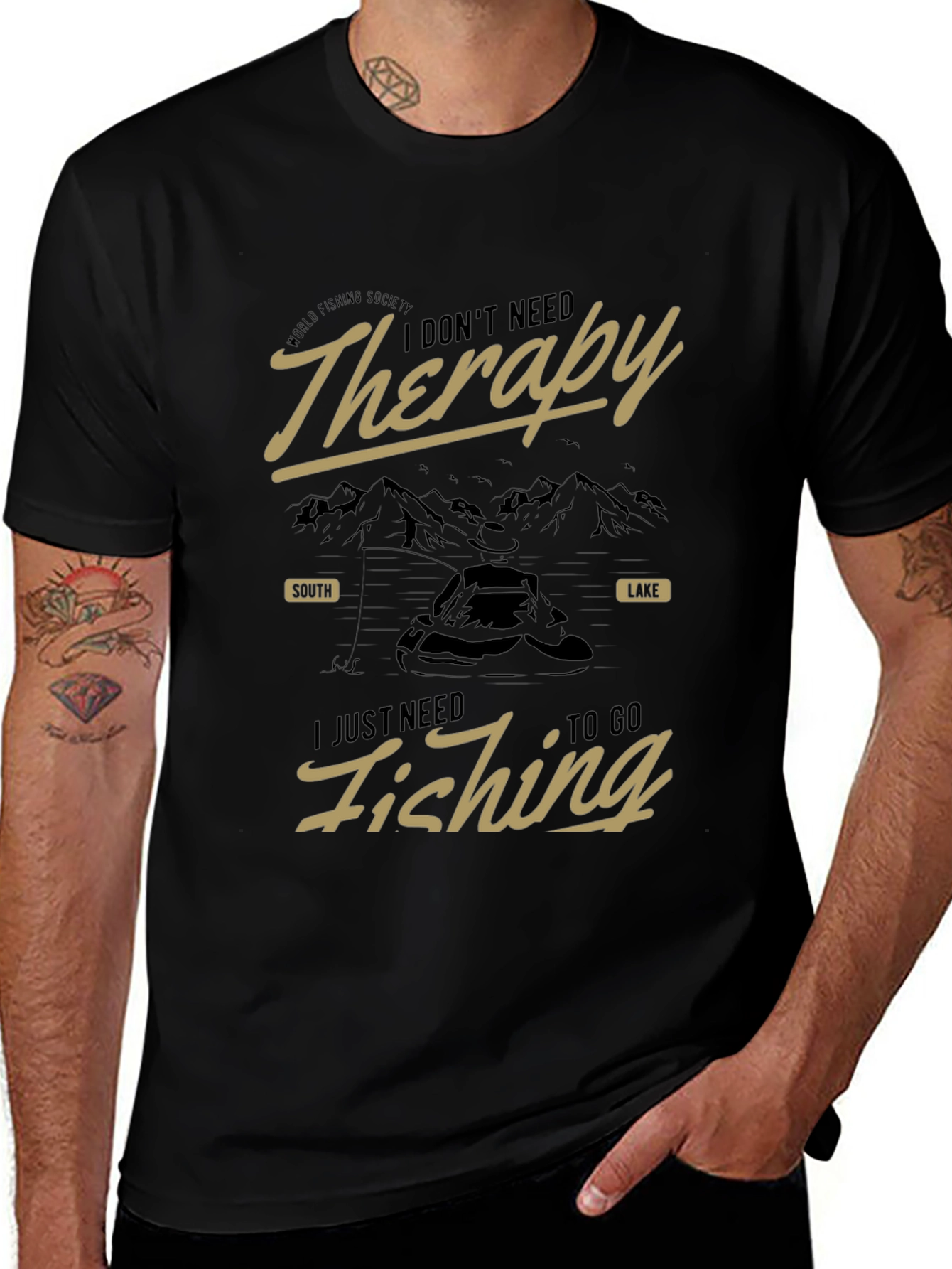 Fishing Therapy T-Shirt - Mens Graphic Tee