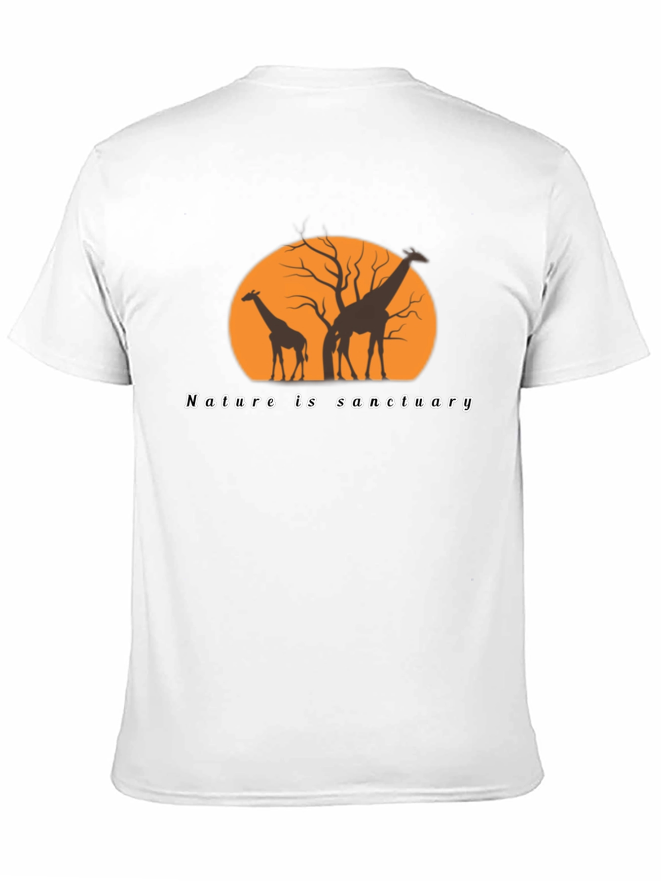 Nature is Sanctuary Giraffe Silhouette Graphic Tee