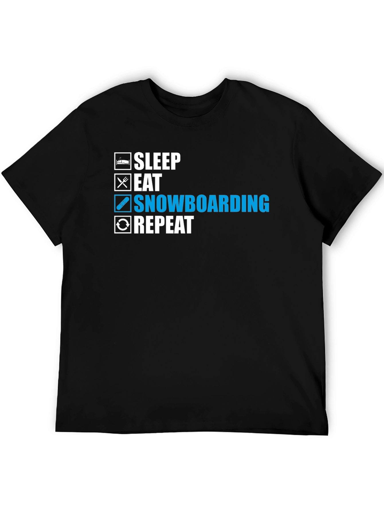 Snowboarding T-Shirt - Sleep Eat Snowboard Repeat
