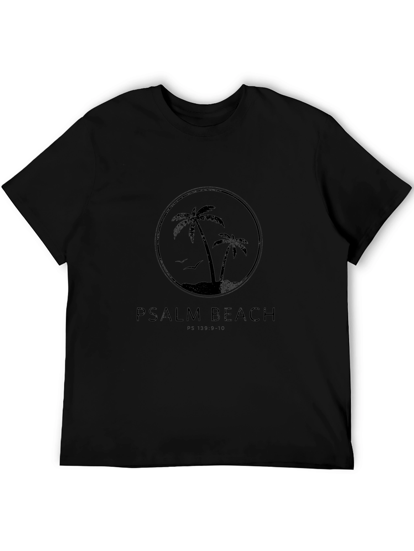 Psalm Beach Black Graphic T-Shirt