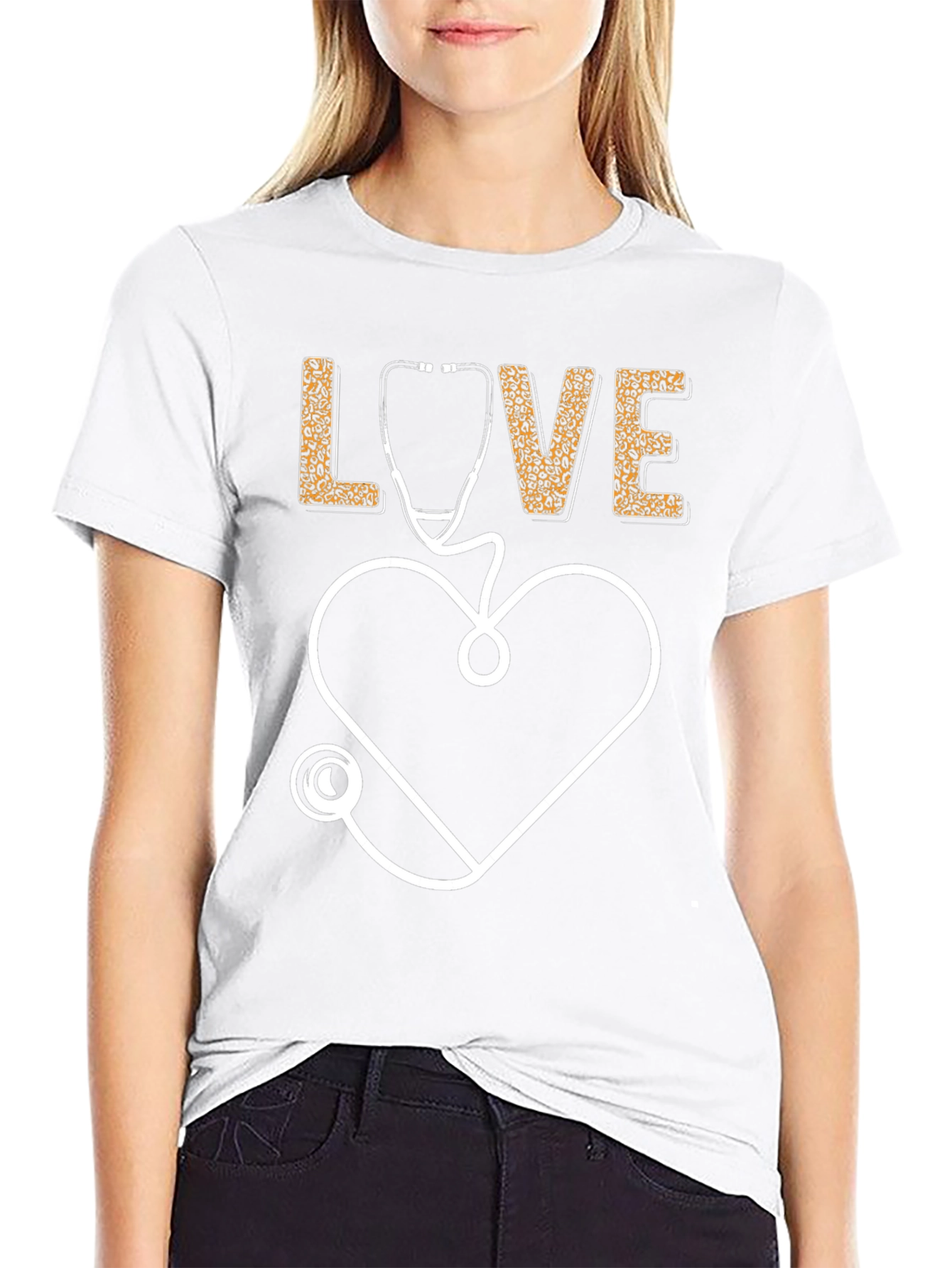 Love Stethoscope Graphic Tee - Nurse/Doctor Apparel