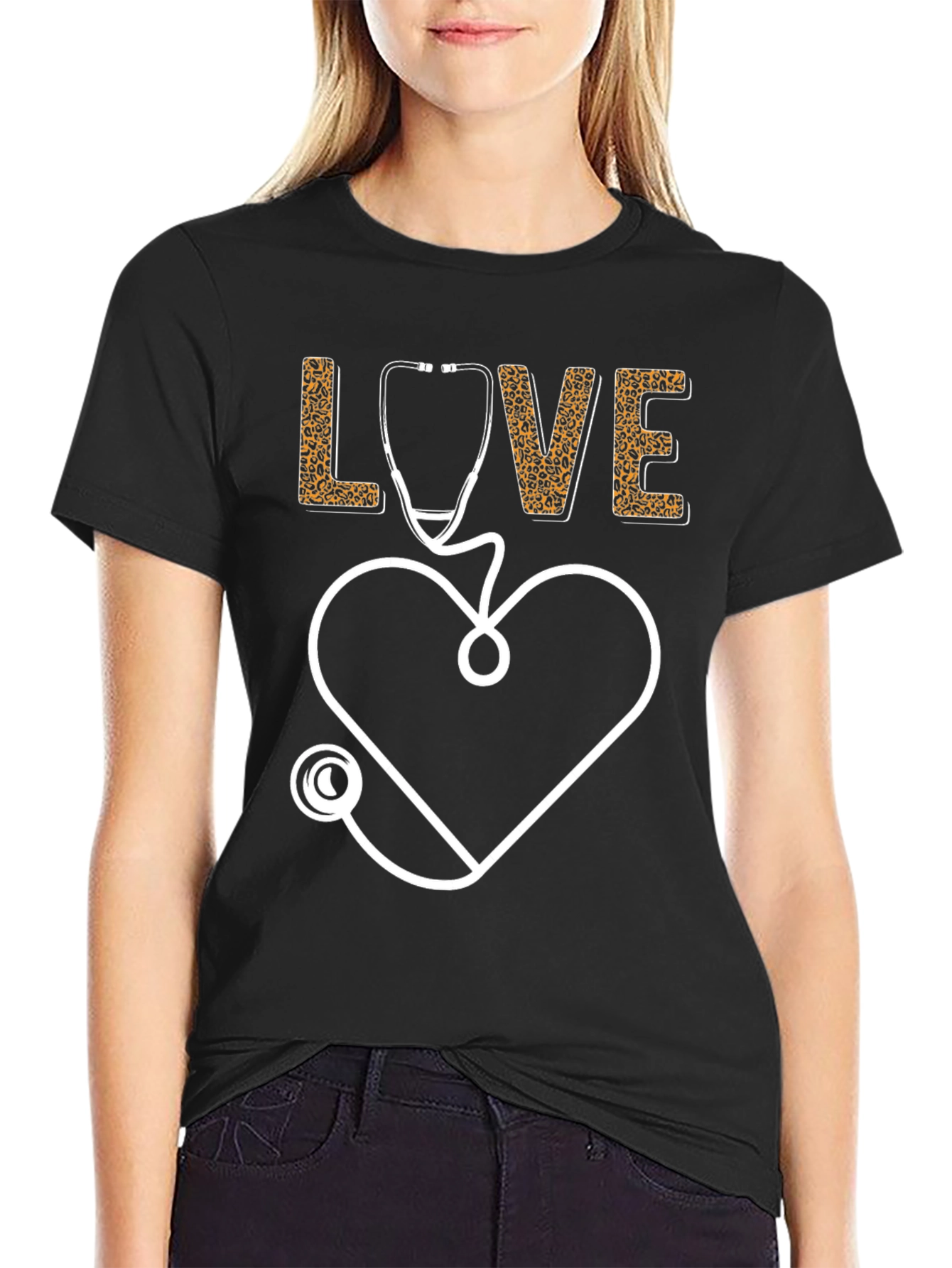 Love Stethoscope Graphic Tee - Nurse/Doctor Apparel