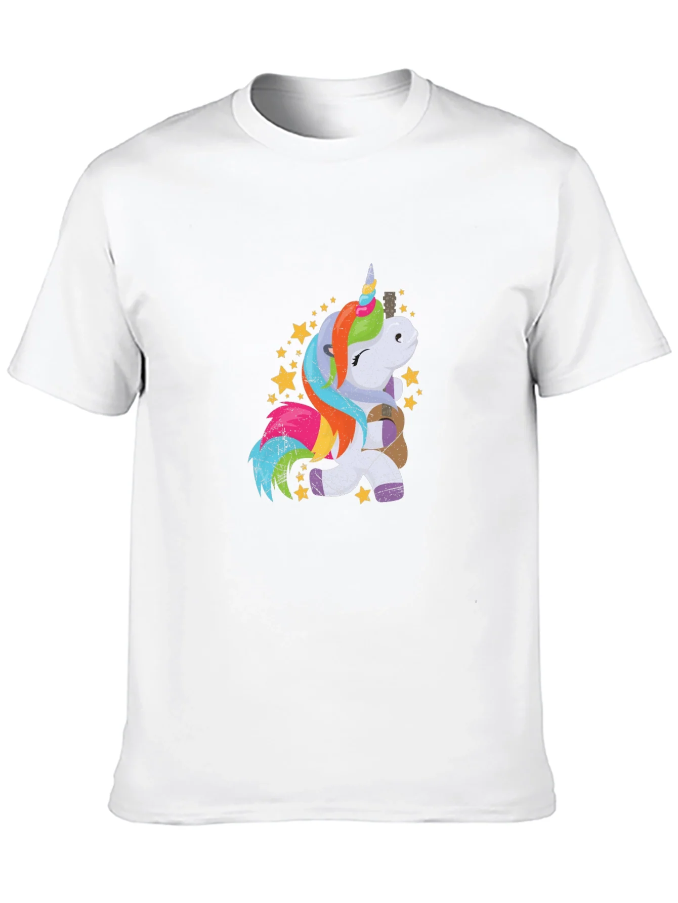 Unicorn Guitar Graphic Tee - Mens Black T-Shirt