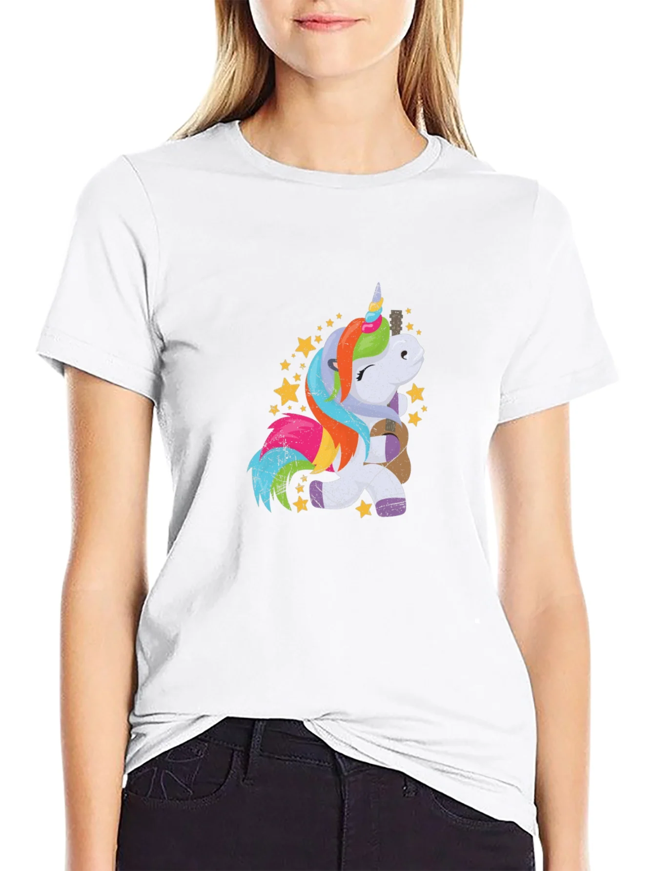 Unicorn Guitar Graphic Tee - Mens Black T-Shirt
